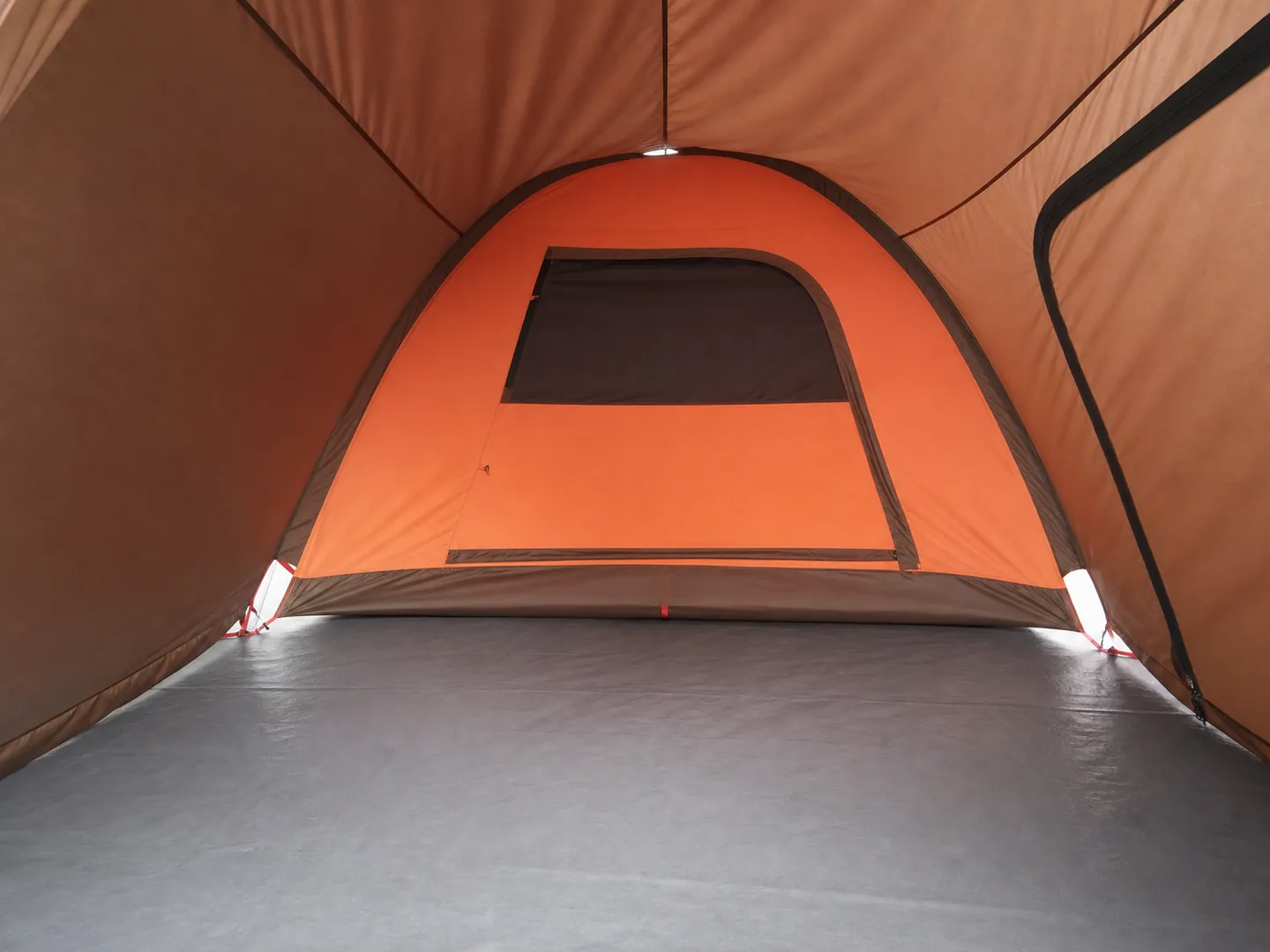 Cross-Pole Tent with Awning — Interior space and usable layout