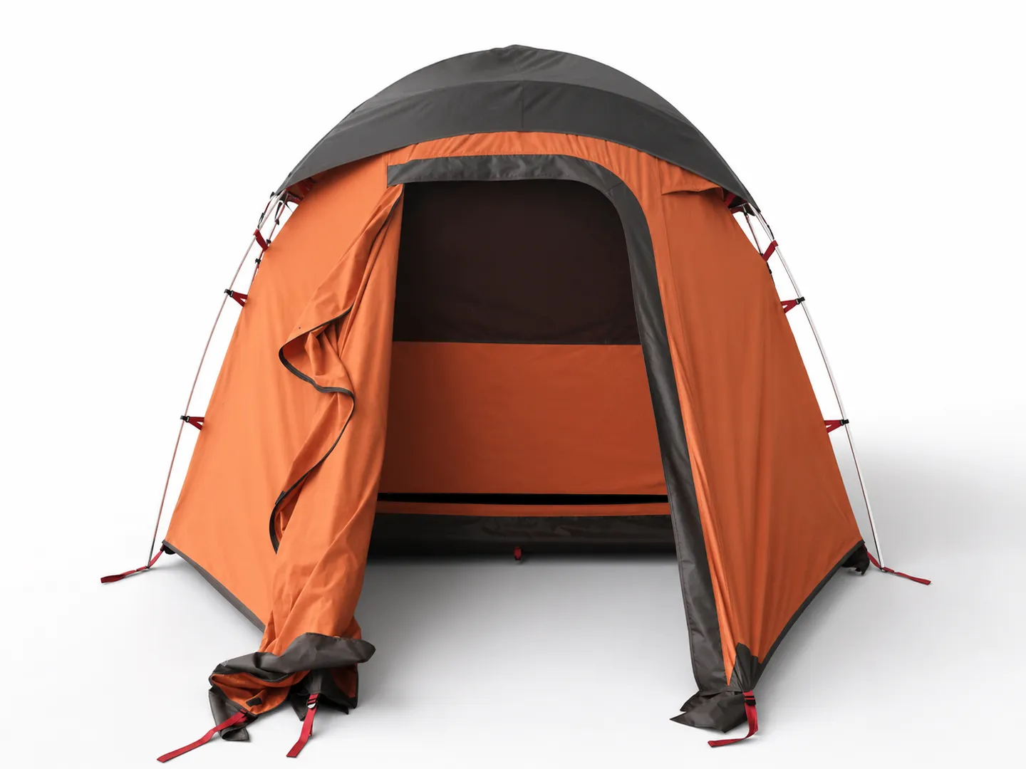 Cross-Pole Tent with Awning — Additional construction view
