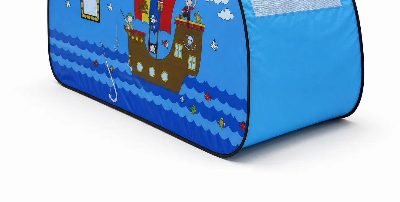Kids' Play Tent — Seams, connections and groundsheet details