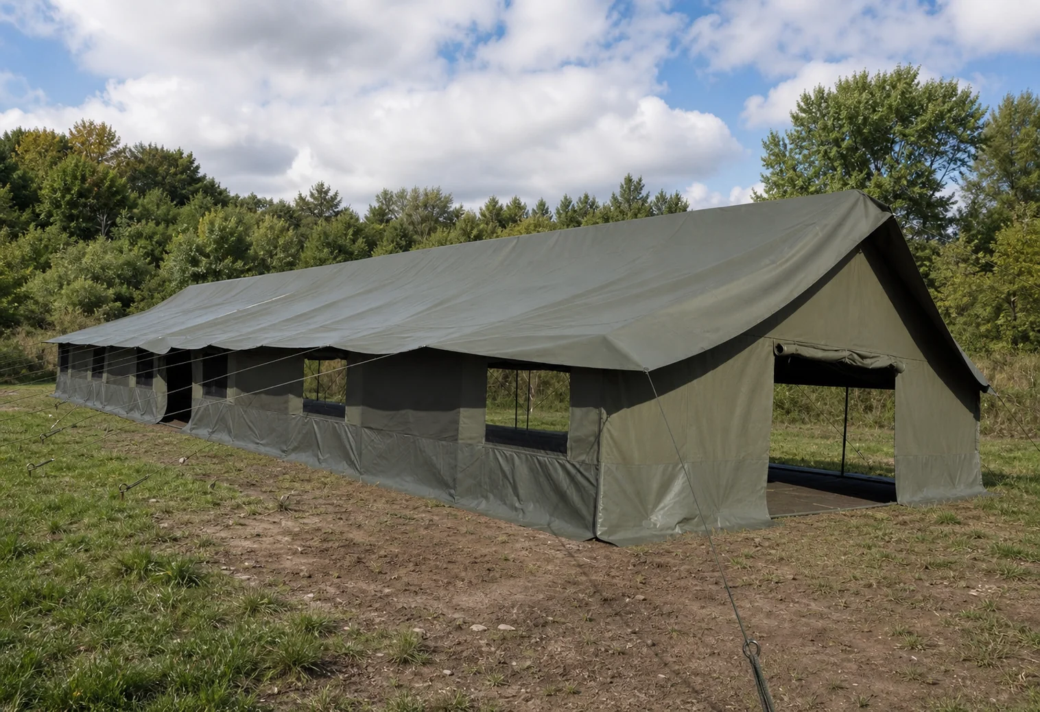 200 m² Large Military Shelter — application scene for environment reference