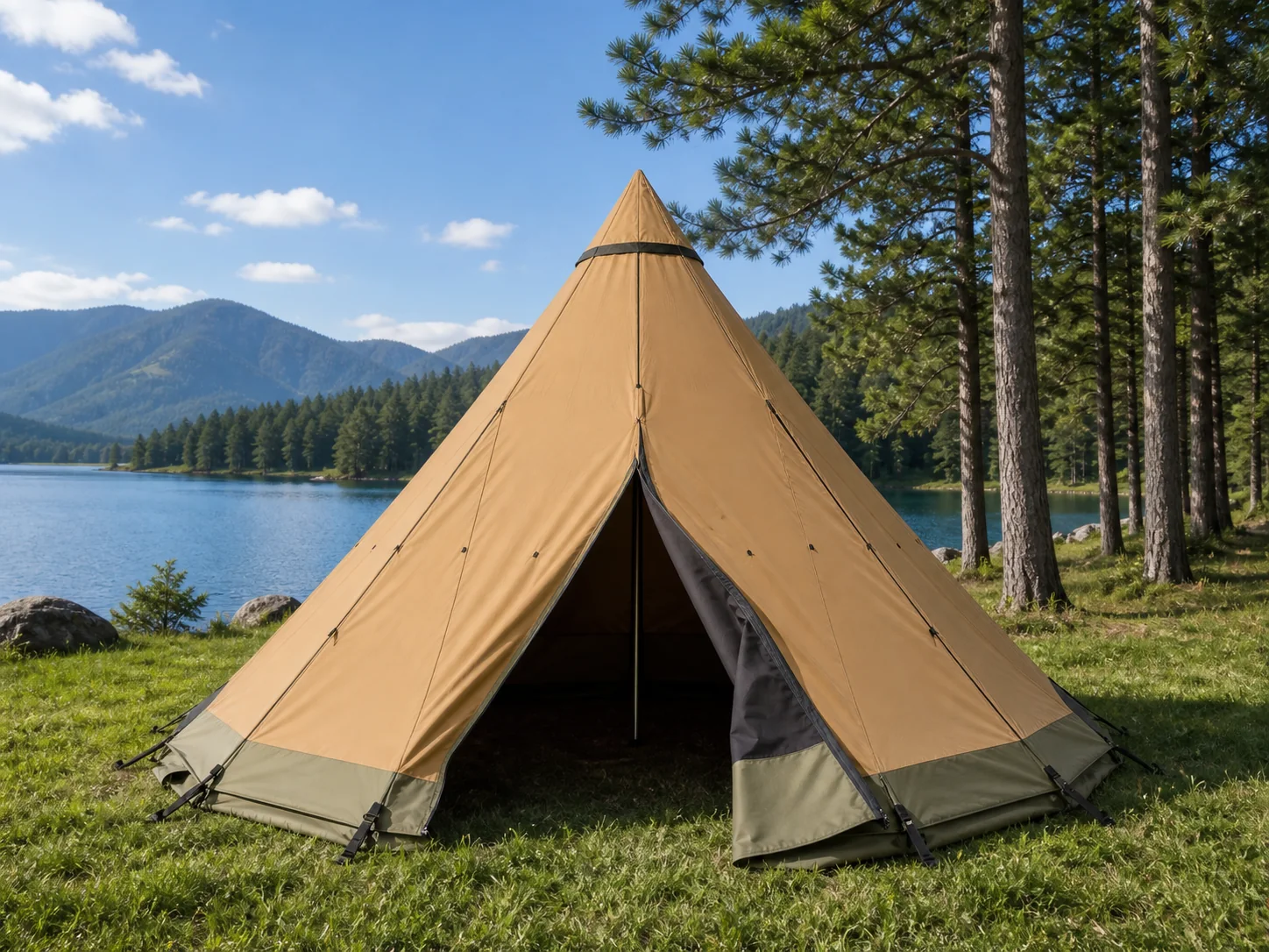 Pyramid Camping Tent — application scene for environment reference