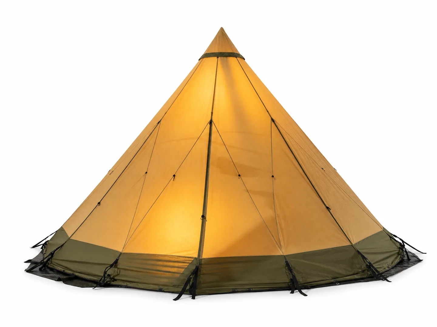 Pyramid Camping Tent — Structure, frame and usable space