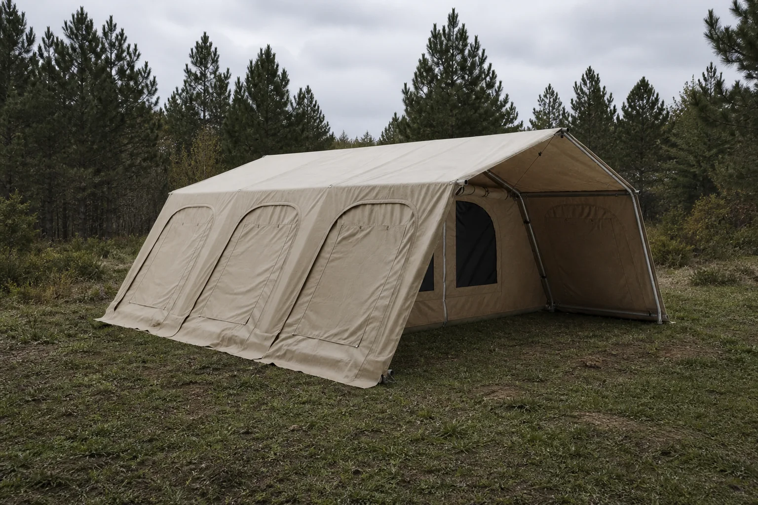 6 × 6 m Relief Tent — application scene for environment reference