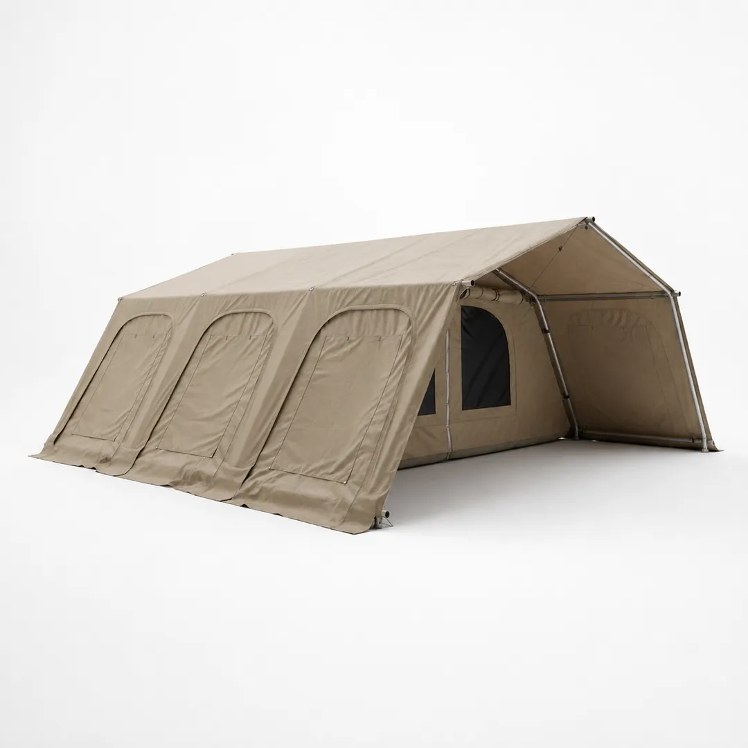 6 × 6 m Relief Tent — Structure, frame and usable space