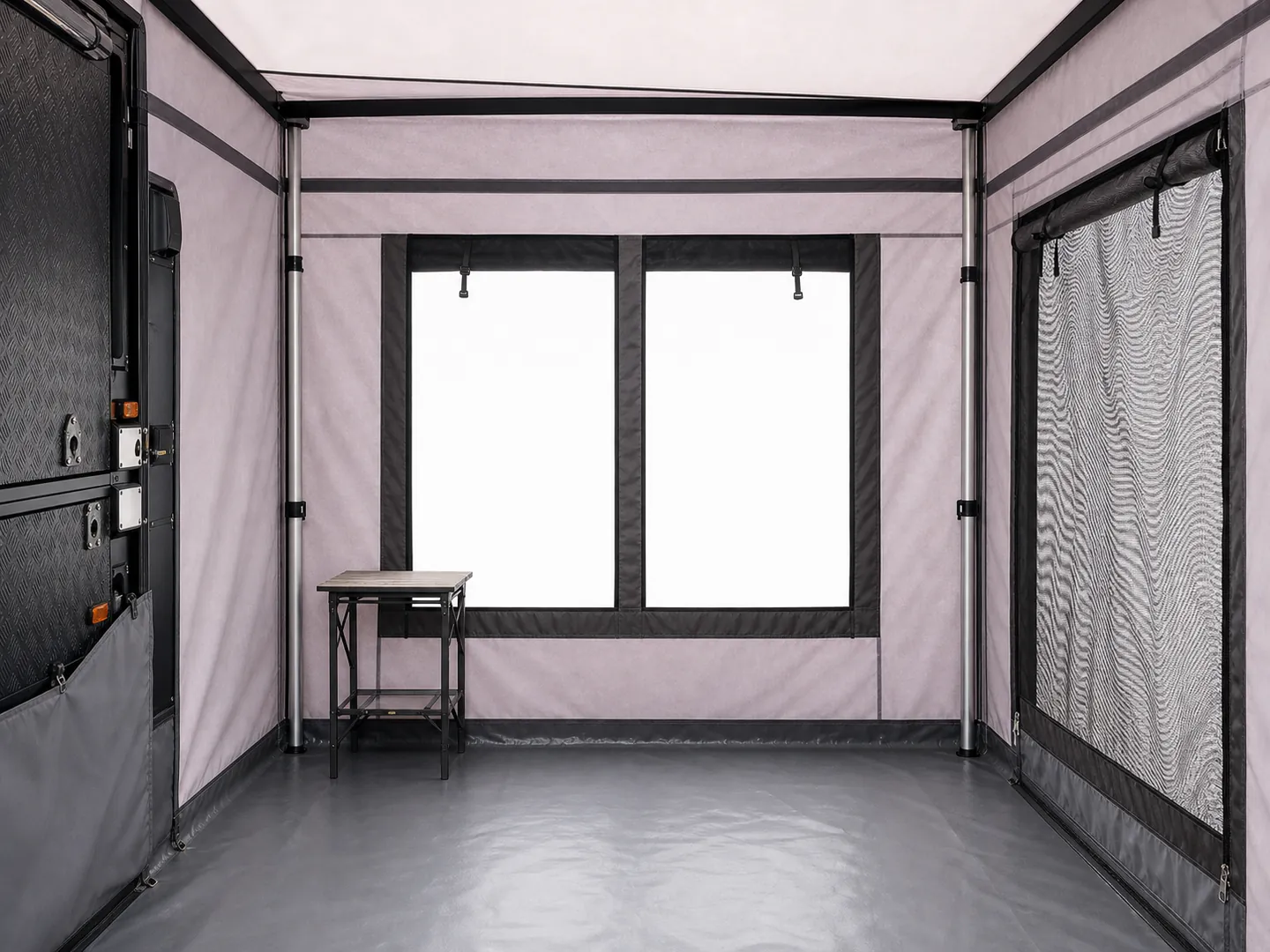 RV Camping Tent — Structure, frame and usable space