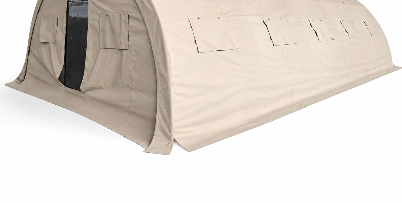 6 × 10 m Semi-Dome Shelter — Seams, connections and groundsheet details