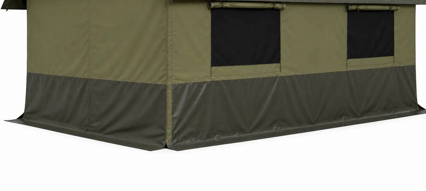 Straight-Wall Double-Roof Military Tent — Seams, connections and groundsheet details