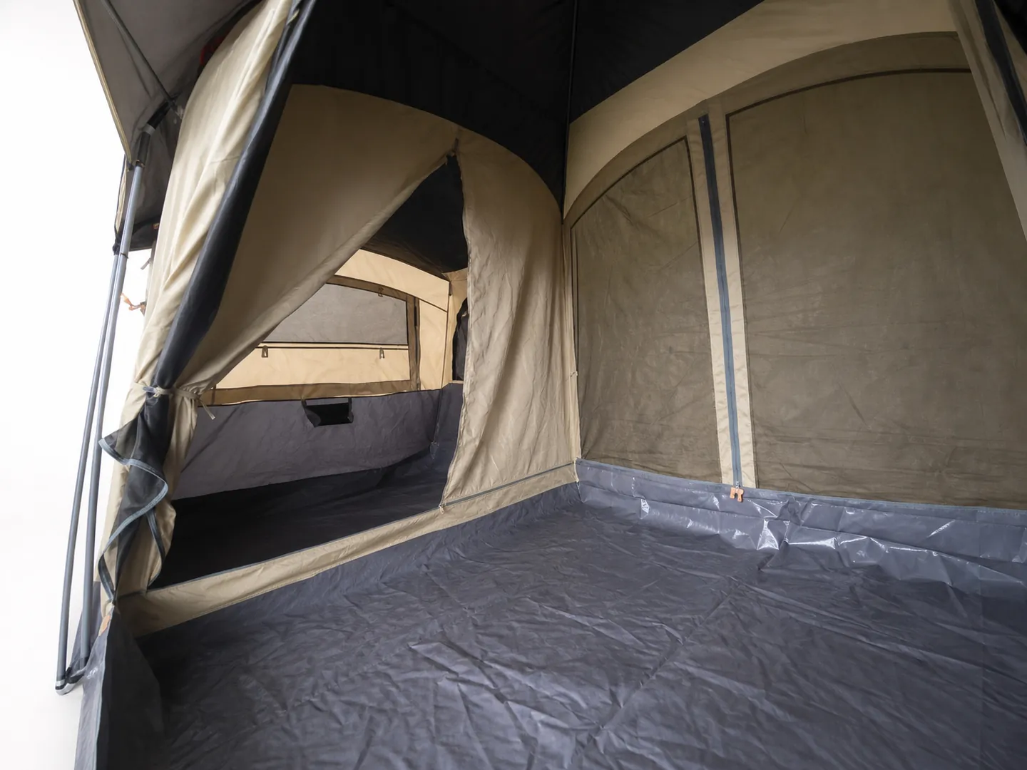 Two-Bedroom and One-Living-Room Family Tent — Interior space and usable layout