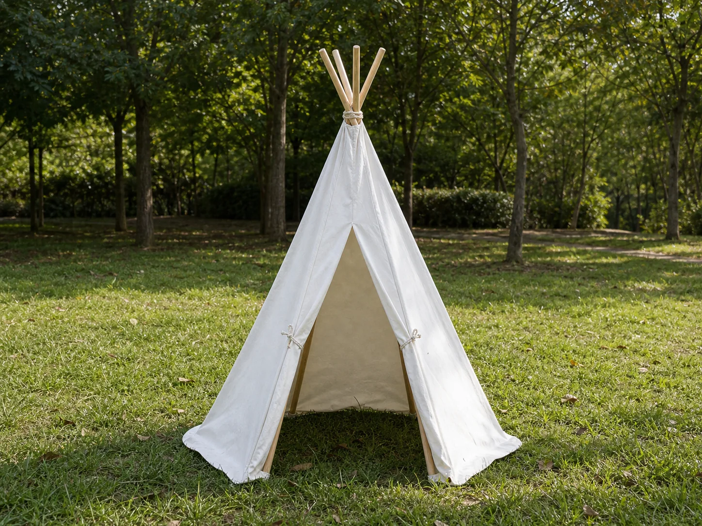 Wooden-Pole Kids' Tent — application scene for environment reference
