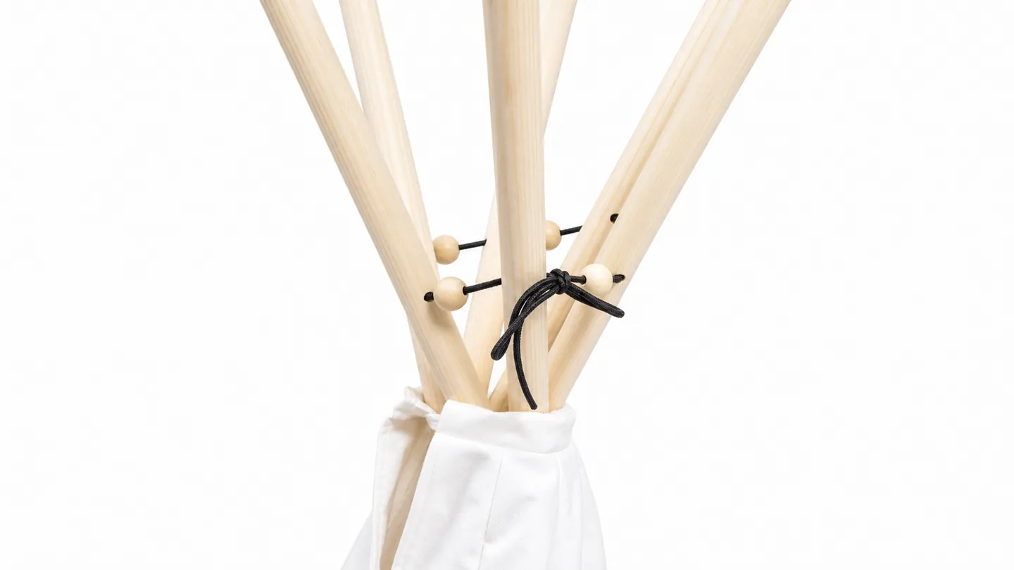 Wooden-Pole Kids' Tent — Additional construction view